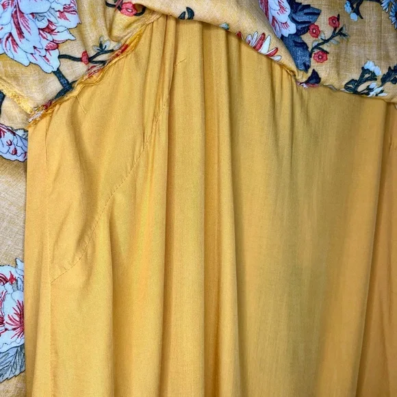 NWT GiGi JAPNA L XL RAYON LIGHTWEIGHT DRESS STRAPS with COLD SHOULDERS MUSTARD - Picture 13 of 13